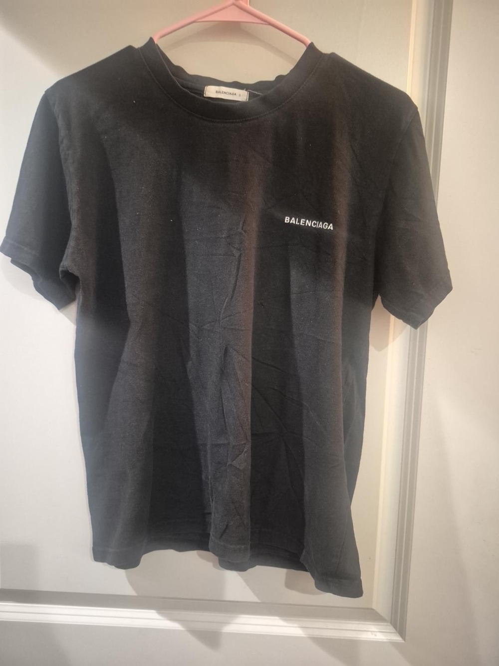Balenciaga Black Short Sleeve Logo Tee